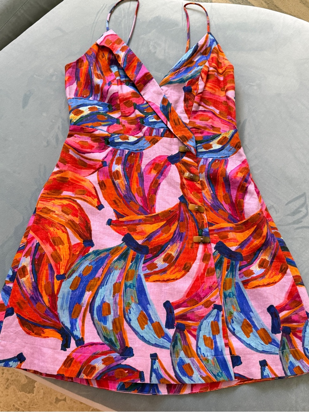 FARM Rio Pink Multicolor Abstract Slip Mini Dress - Picture 7 of 7
